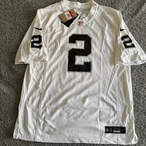 NWT Nike On Field Game NFL Las Vegas Raiders Ashton Jeanty White #2 Jersey Men L